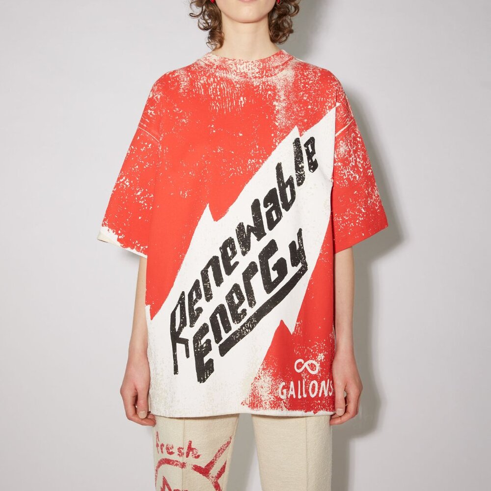 BNWT AW21 ACNE STUDIOS OVERSIZE RENEWABLE ENERGY TSHIRT XXS